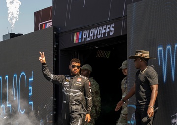 Whiteman Airmen team up with NASCAR driver Bubba Wallace