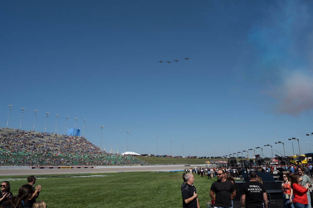 Whiteman Airmen team up with NASCAR driver Bubba Wallace