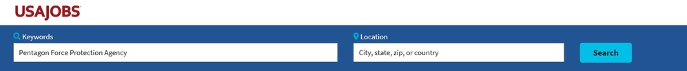 Image of the USAJobs search bar
