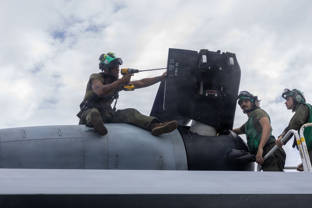 U.S. Marines Conduct Aircraft Maintenance