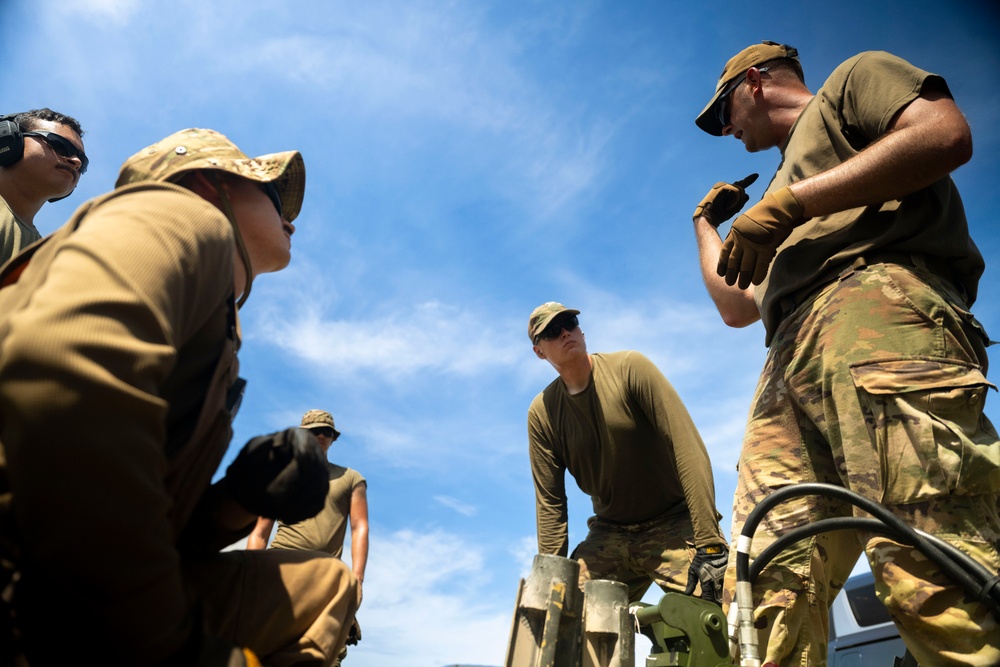 346th EABS CE installs mobile aircraft arresting system