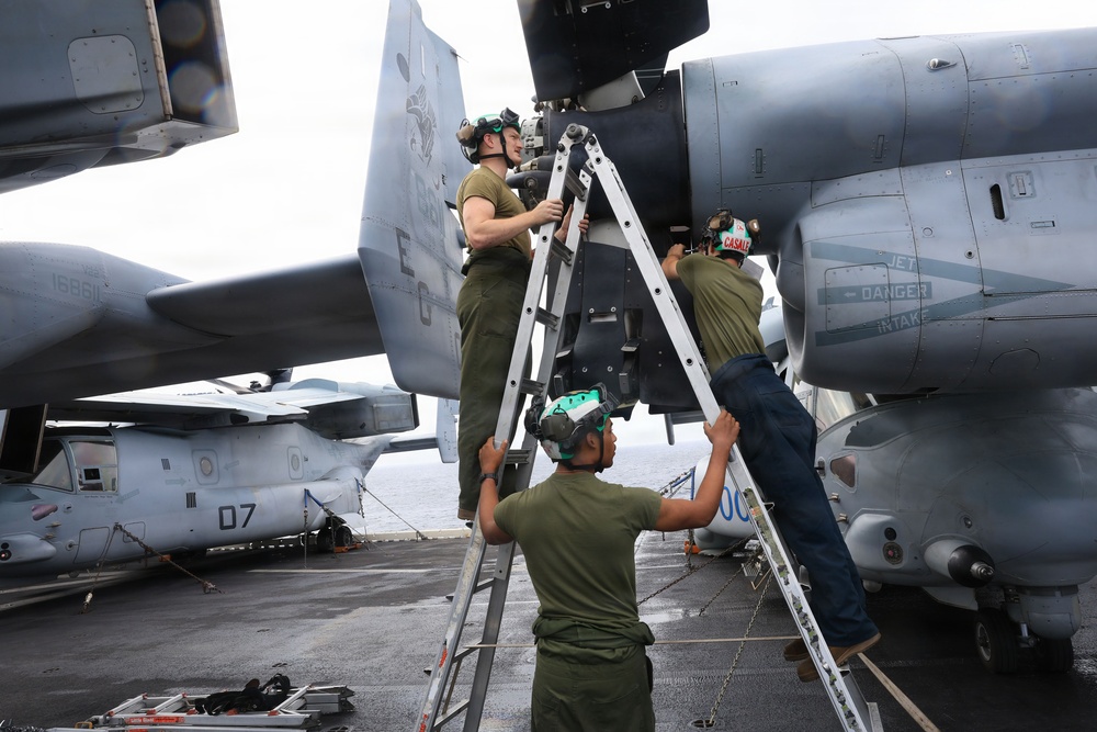 U.S. Marines Conduct Aircraft Maintenance