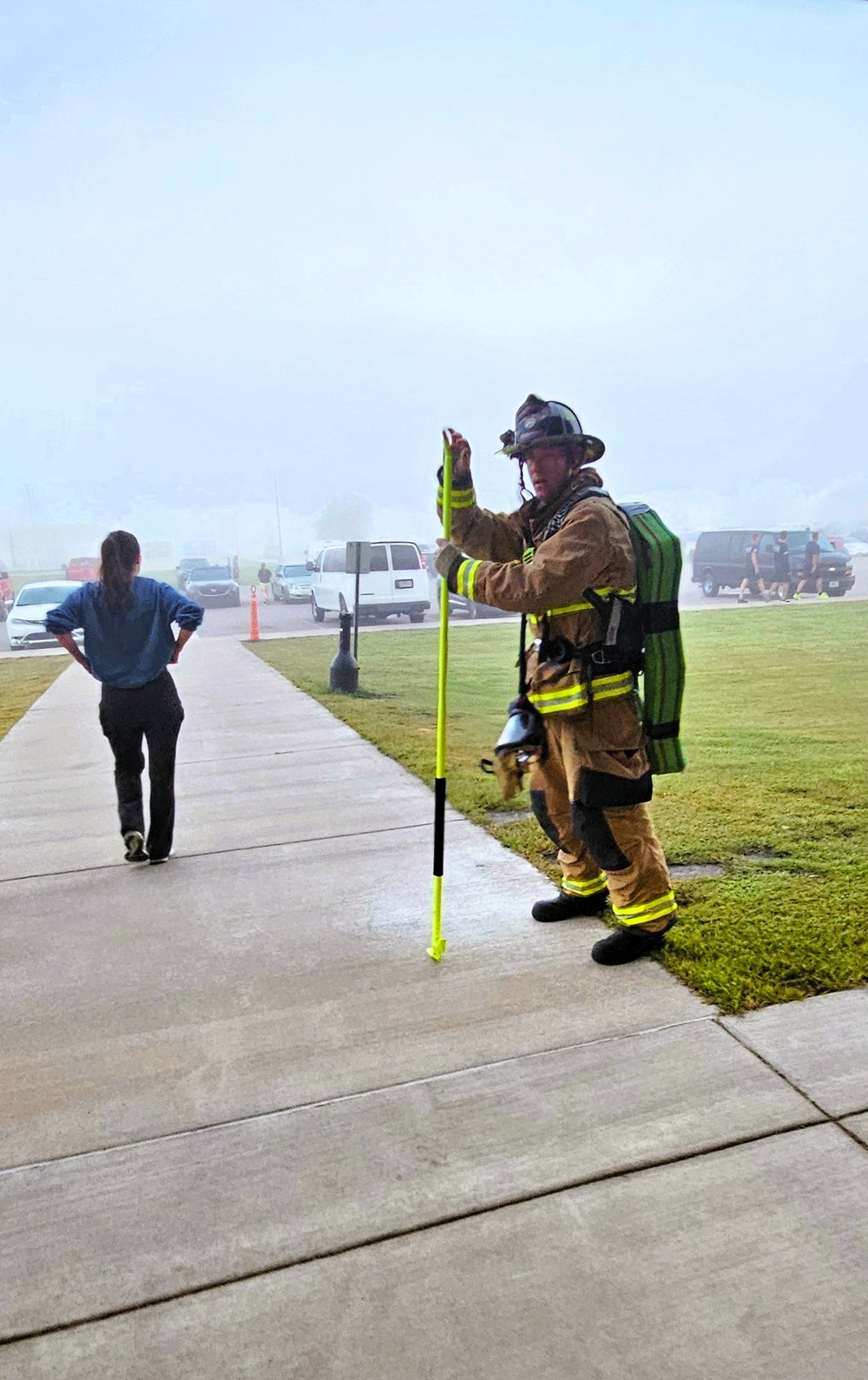 Fort McCoy firefighter-EMT honors emergency responders of 9-11 during post event