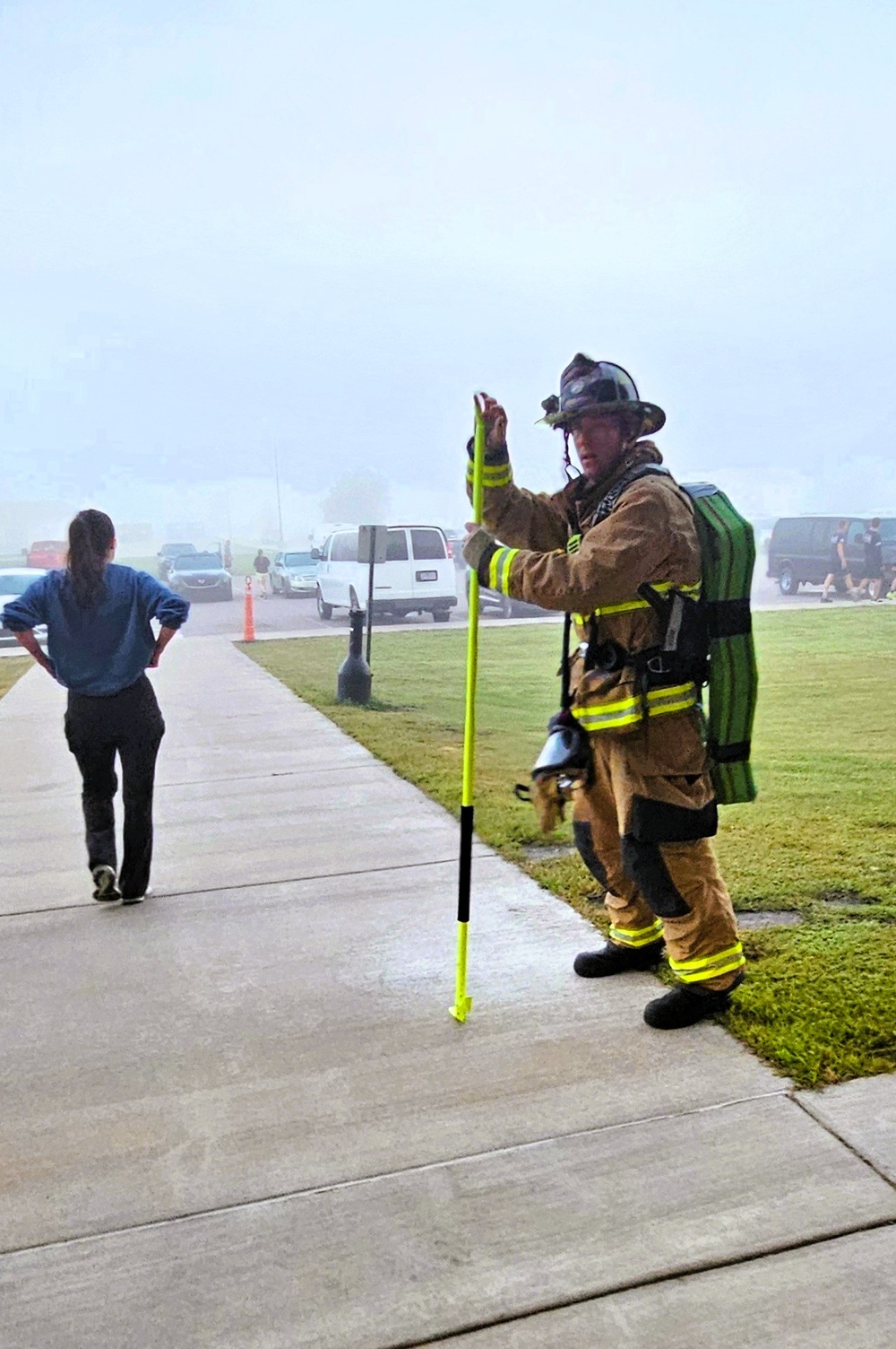Fort McCoy firefighter-EMT honors emergency responders of 9-11 during post event