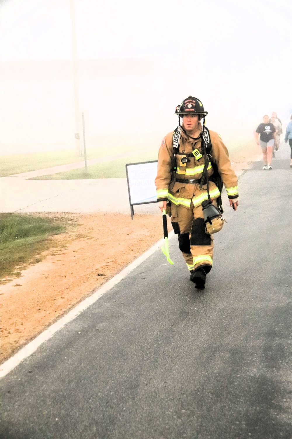 Fort McCoy firefighter-EMT honors emergency responders of 9-11 during post event