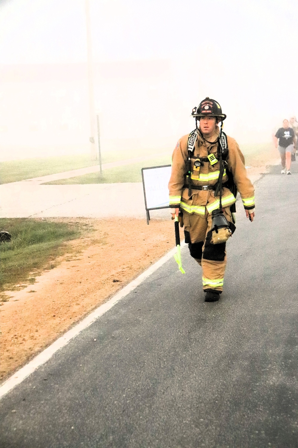 Fort McCoy firefighter-EMT honors emergency responders of 9-11 during post event