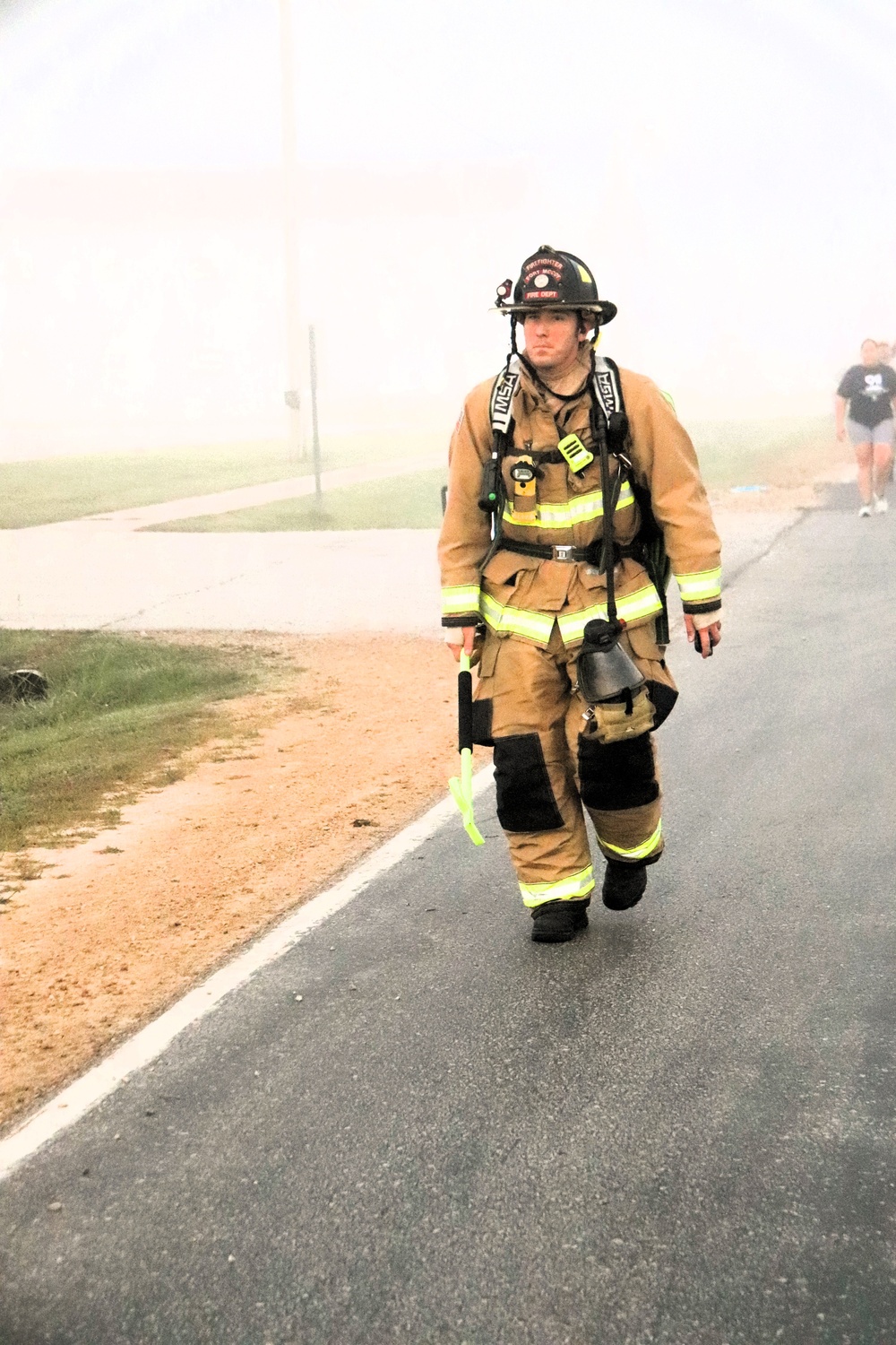 Fort McCoy firefighter-EMT honors emergency responders of 9-11 during post event