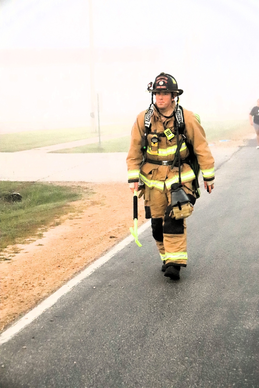 Fort McCoy firefighter-EMT honors emergency responders of 9-11 during post event