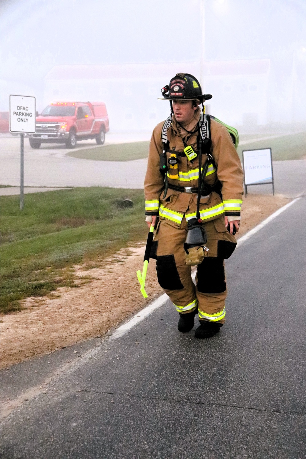 Fort McCoy firefighter-EMT honors emergency responders of 9-11 during post event
