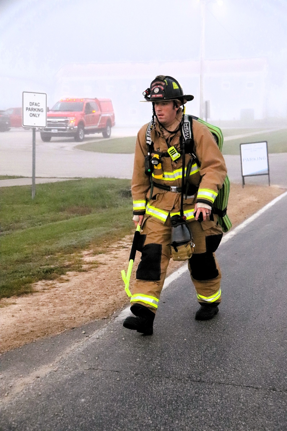 Fort McCoy firefighter-EMT honors emergency responders of 9-11 during post event