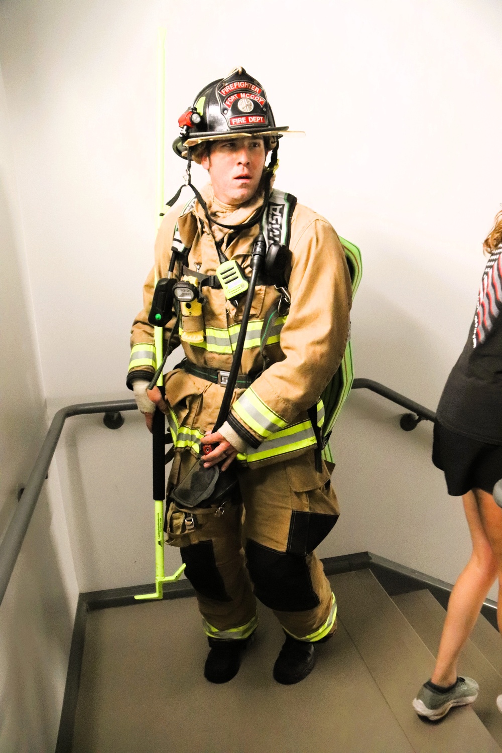 Fort McCoy firefighter-EMT honors emergency responders of 9-11 during post event