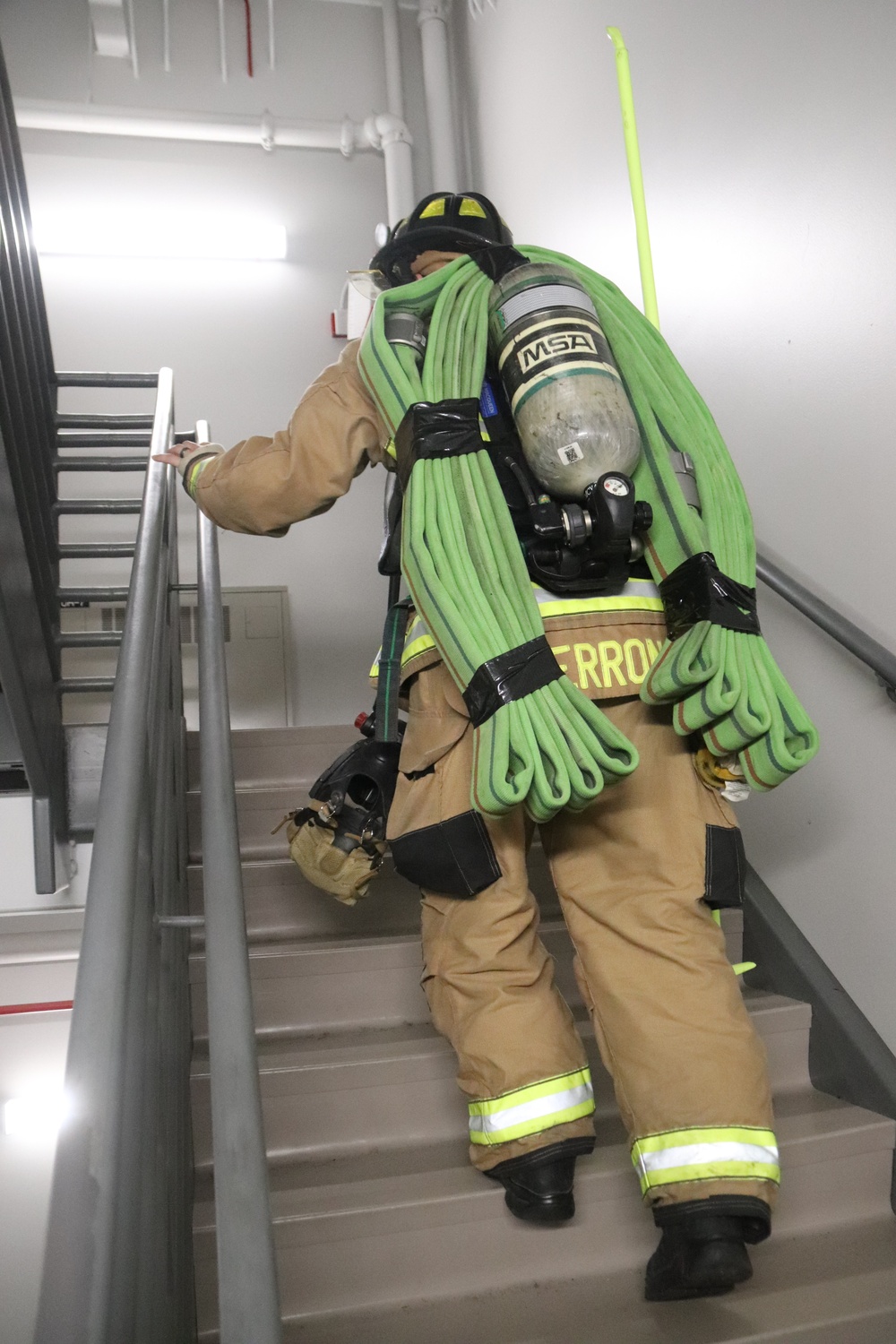 Fort McCoy firefighter-EMT honors emergency responders of 9-11 during post event