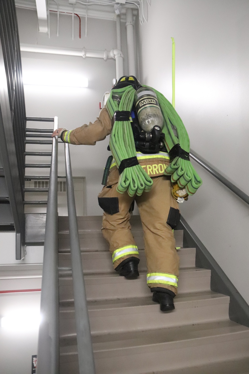 Fort McCoy firefighter-EMT honors emergency responders of 9-11 during post event