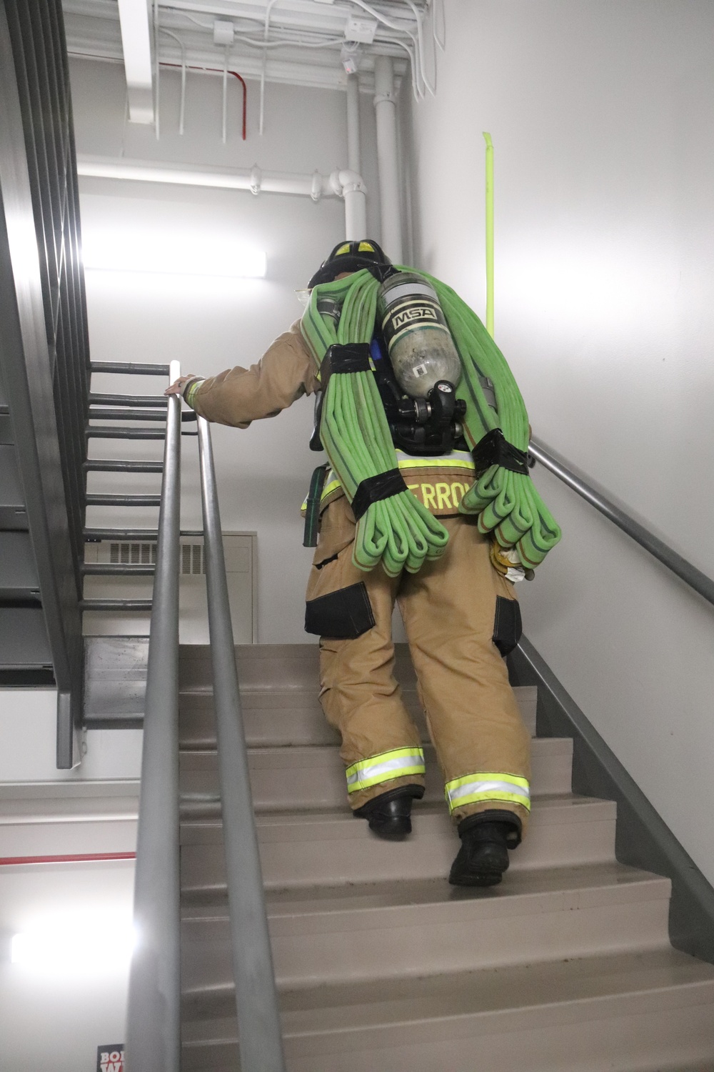 Fort McCoy firefighter-EMT honors emergency responders of 9-11 during post event