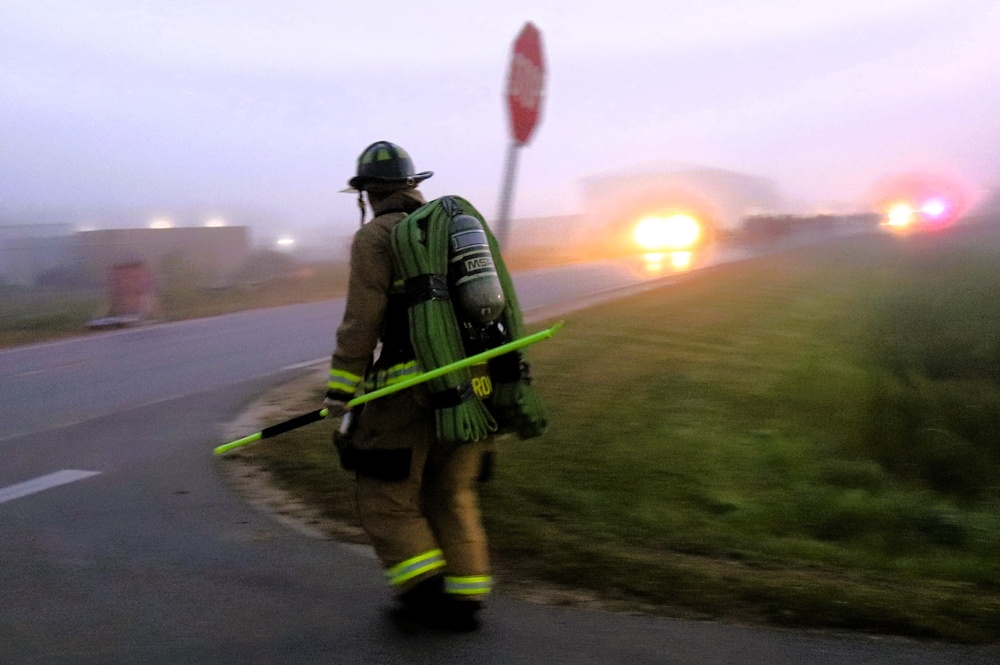 Fort McCoy firefighter-EMT honors emergency responders of 9-11 during post event