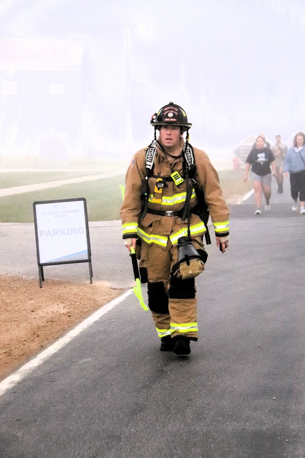Fort McCoy firefighter-EMT honors emergency responders of 9-11 during post event