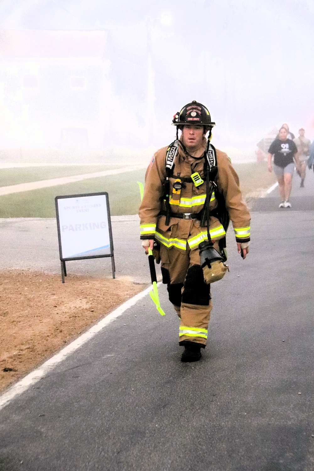 Fort McCoy firefighter-EMT honors emergency responders of 9-11 during post event