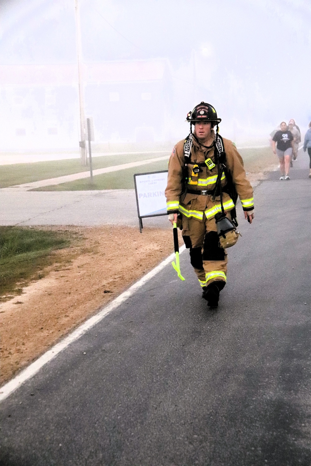 Fort McCoy firefighter-EMT honors emergency responders of 9-11 during post event