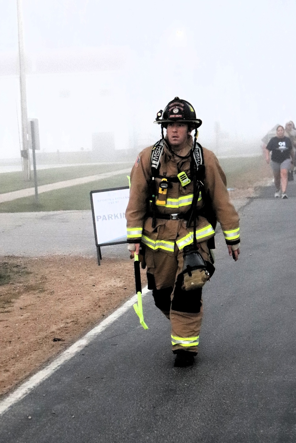 Fort McCoy firefighter-EMT honors emergency responders of 9-11 during post event