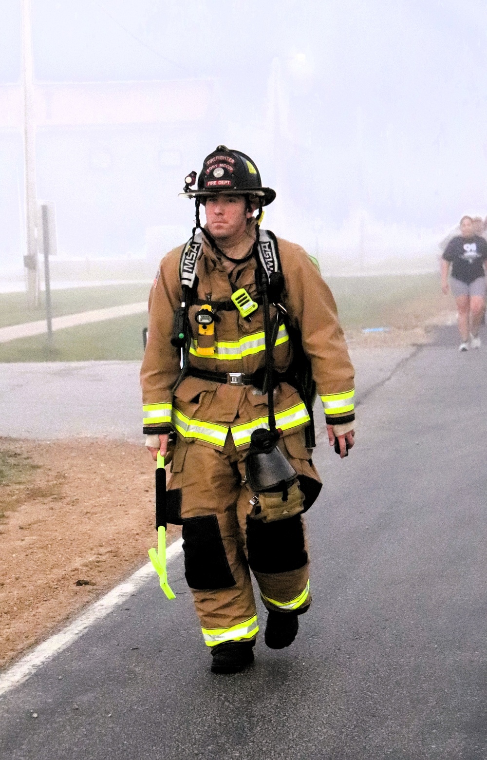 Fort McCoy firefighter-EMT honors emergency responders of 9-11 during post event