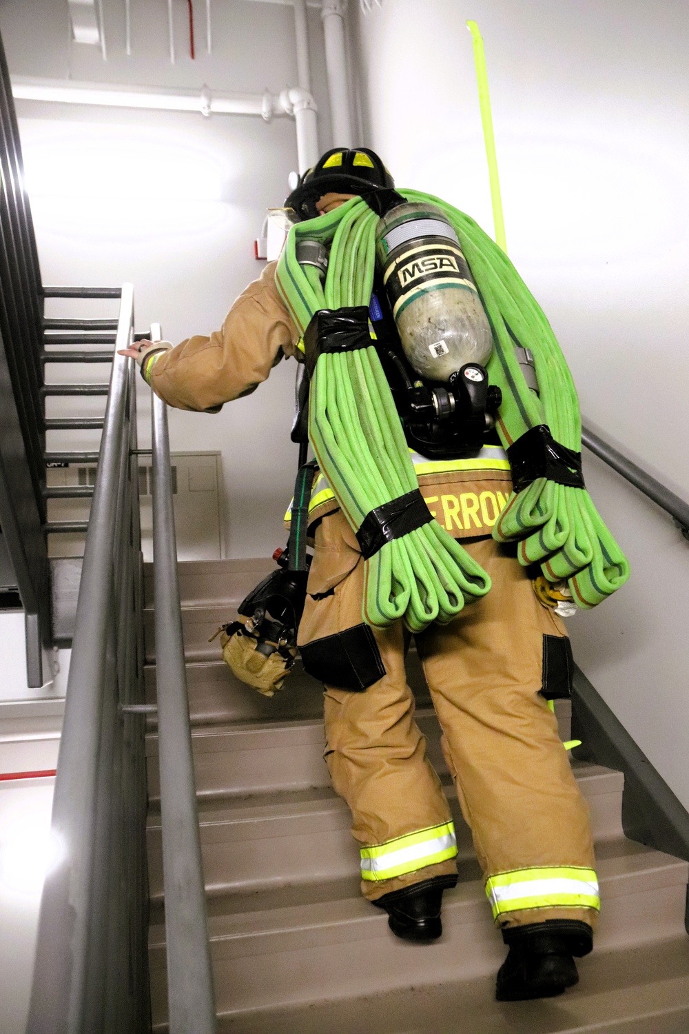 Fort McCoy firefighter-EMT honors emergency responders of 9-11 during post event