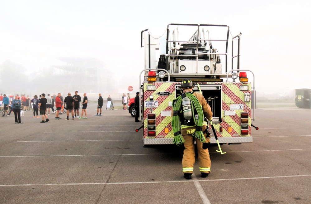 Fort McCoy firefighter-EMT honors emergency responders of 9-11 during post event