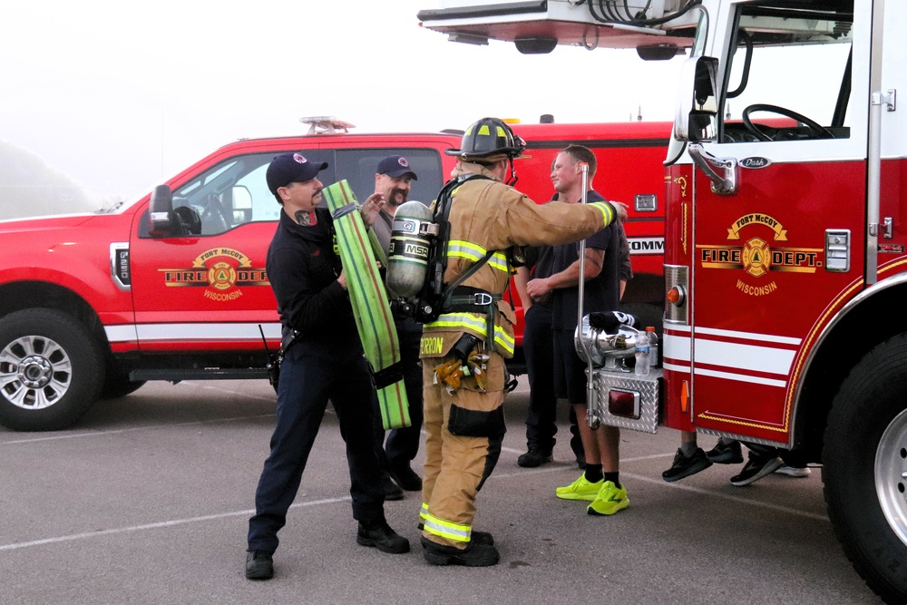 Fort McCoy firefighter-EMT honors emergency responders of 9-11 during post event