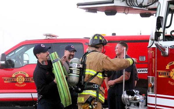 Fort McCoy firefighter-EMT honors emergency responders of 9-11 during post event