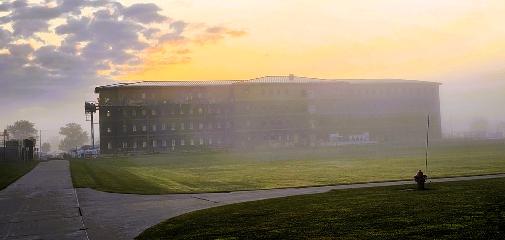 September 2025 construction operations of East Barracks Project at Fort McCoy
