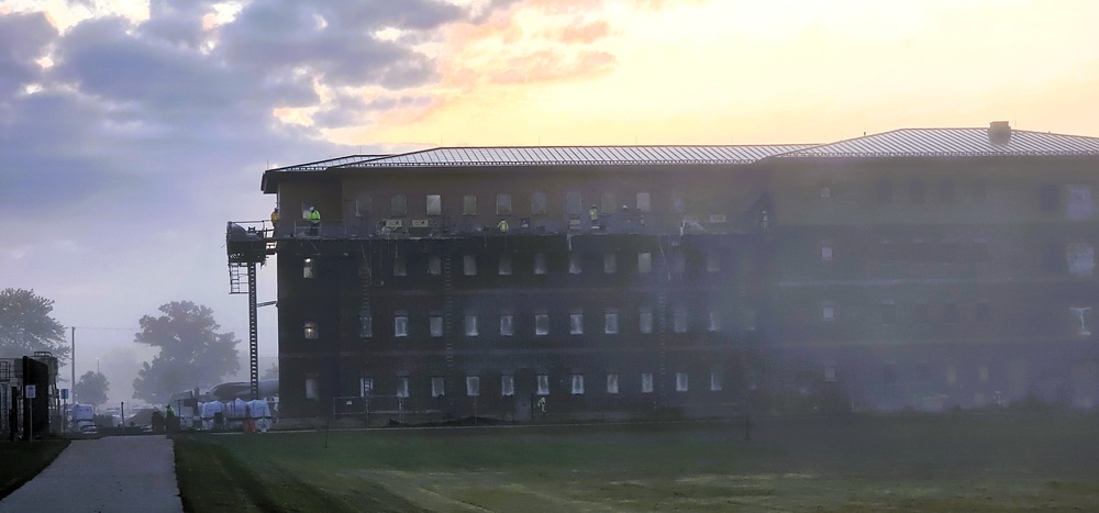 September 2025 construction operations of East Barracks Project at Fort McCoy