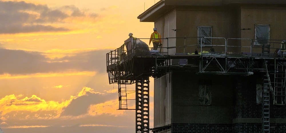 September 2025 construction operations of East Barracks Project at Fort McCoy