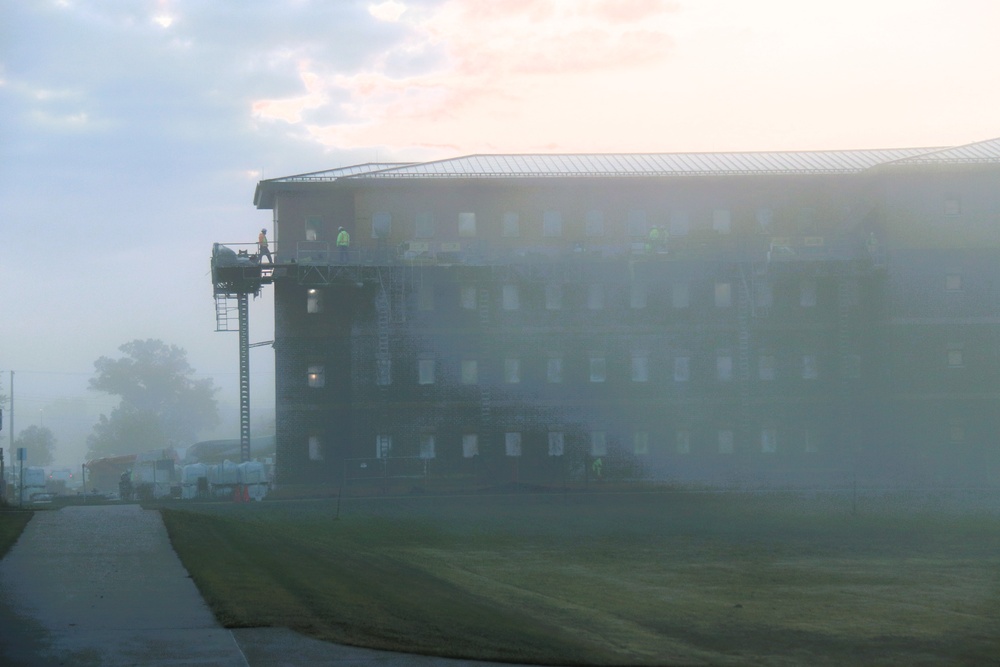 September 2025 construction operations of East Barracks Project at Fort McCoy