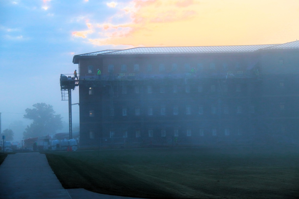 September 2025 construction operations of East Barracks Project at Fort McCoy