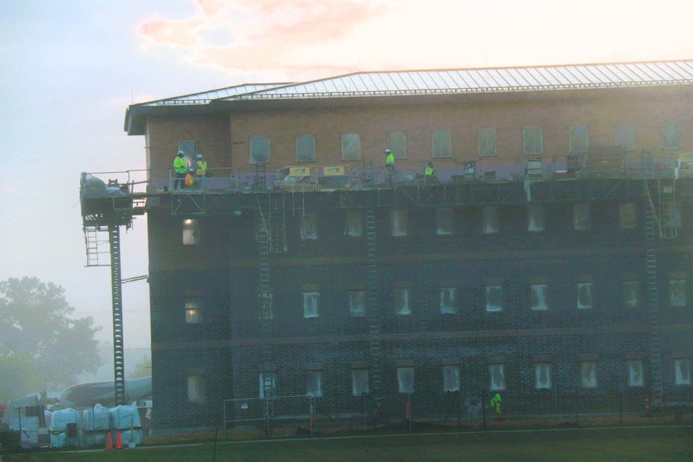 September 2025 construction operations of East Barracks Project at Fort McCoy