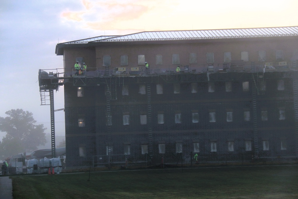 September 2025 construction operations of East Barracks Project at Fort McCoy