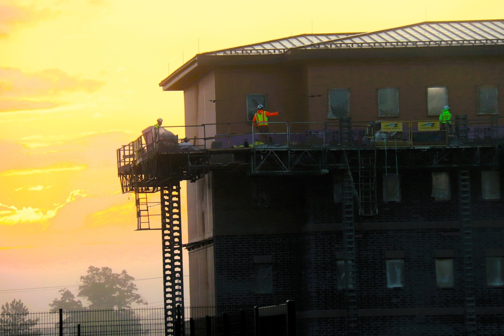 September 2025 construction operations of East Barracks Project at Fort McCoy