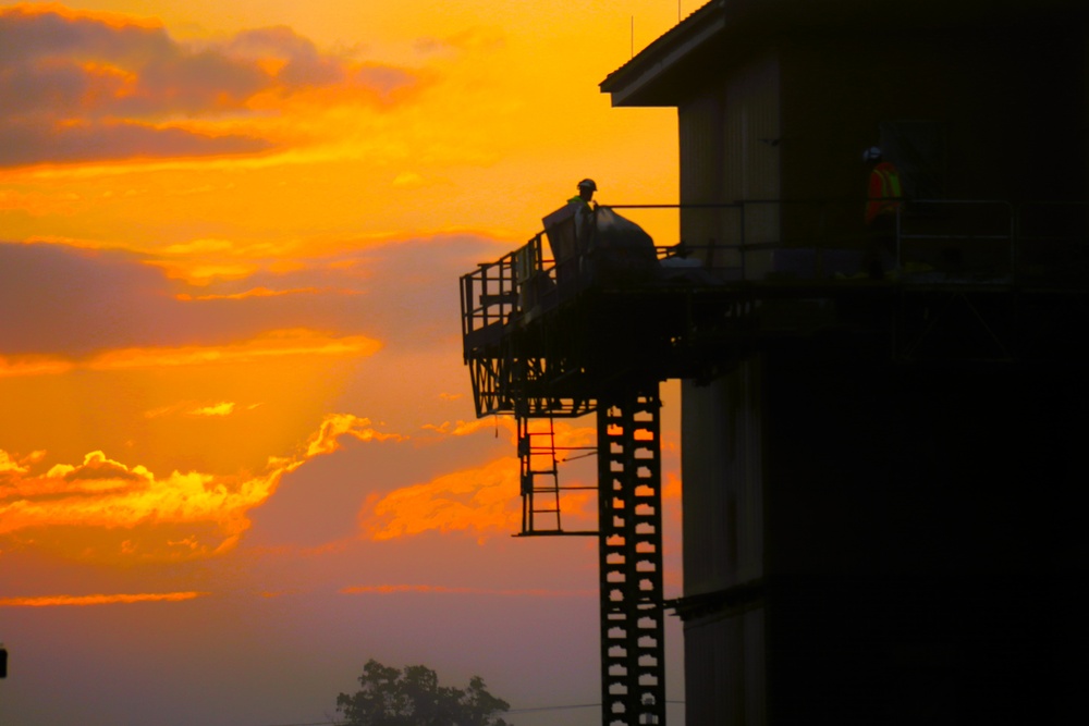 September 2025 construction operations of East Barracks Project at Fort McCoy