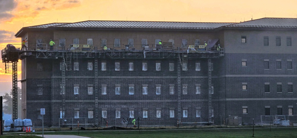September 2025 construction operations of East Barracks Project at Fort McCoy