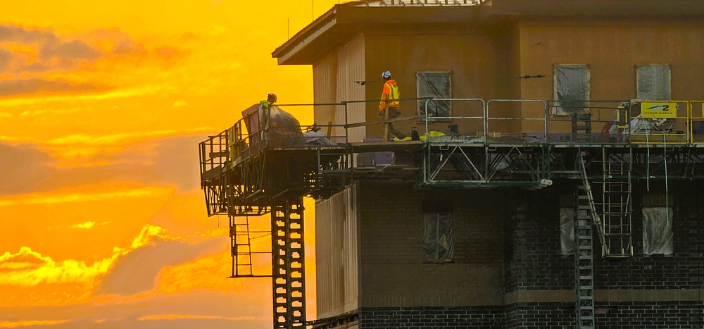 September 2025 construction operations of East Barracks Project at Fort McCoy