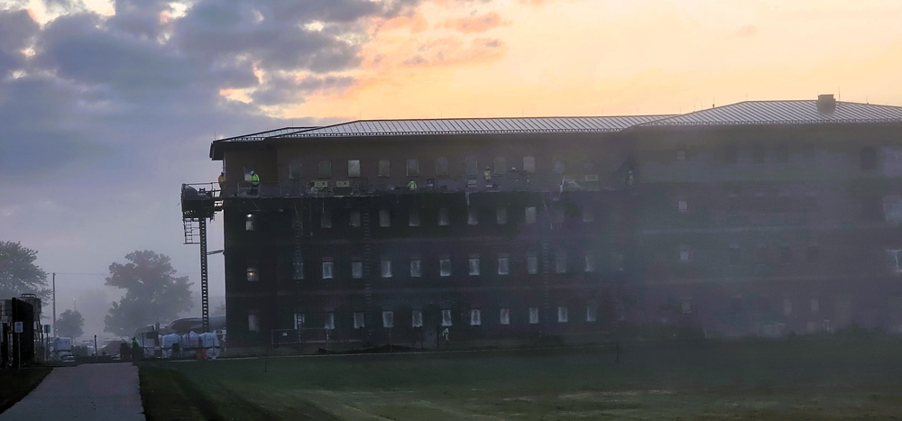 September 2025 construction operations of East Barracks Project at Fort McCoy