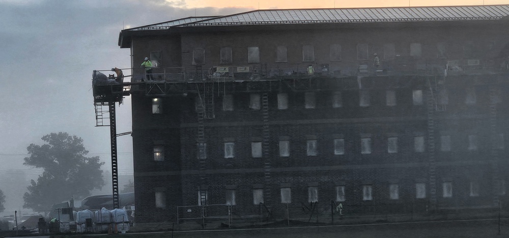 September 2025 construction operations of East Barracks Project at Fort McCoy