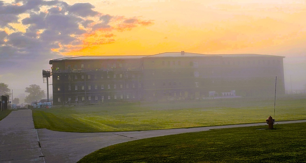 September 2025 construction operations of East Barracks Project at Fort McCoy