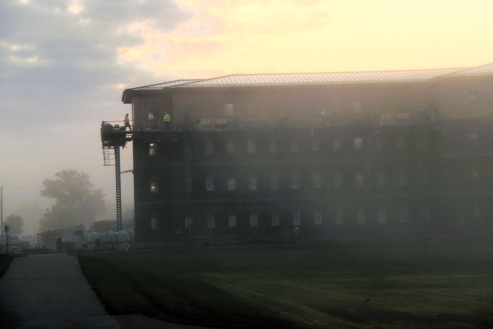 September 2025 construction operations of East Barracks Project at Fort McCoy