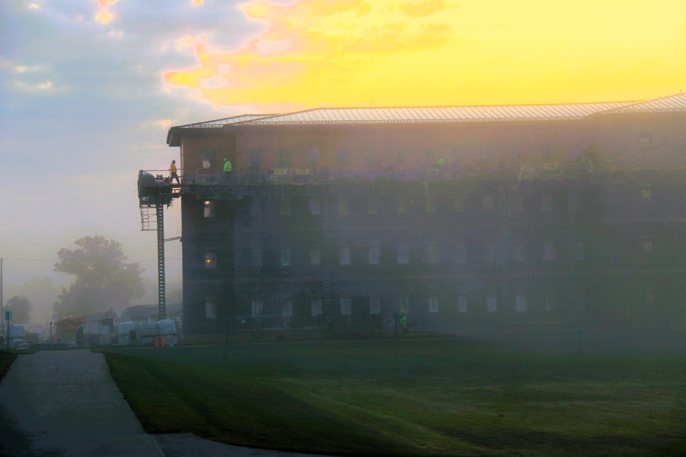 September 2025 construction operations of East Barracks Project at Fort McCoy