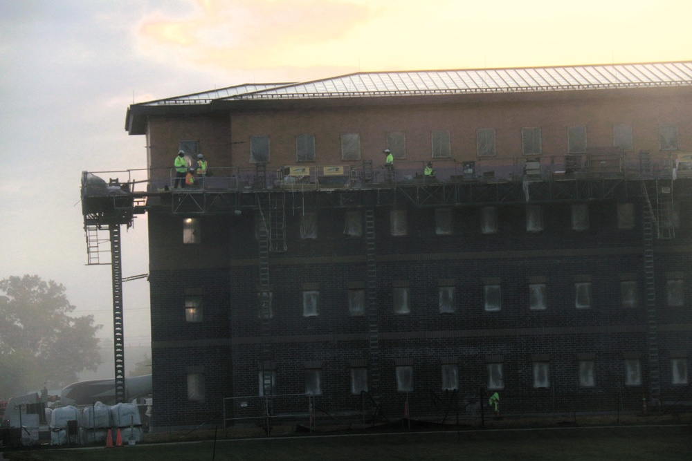September 2025 construction operations of East Barracks Project at Fort McCoy