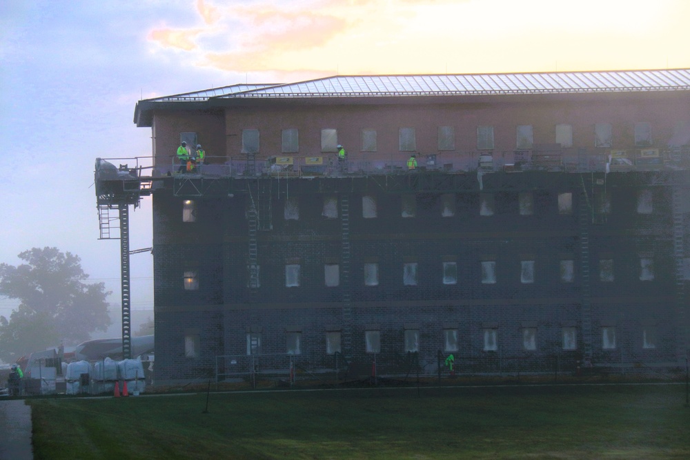 September 2025 construction operations of East Barracks Project at Fort McCoy