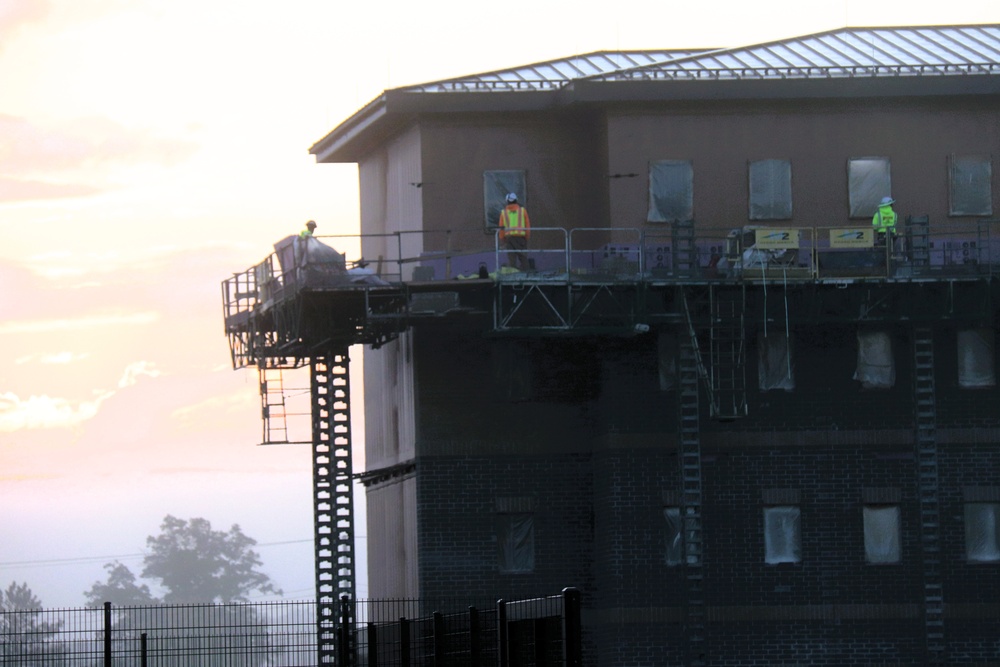 September 2025 construction operations of East Barracks Project at Fort McCoy