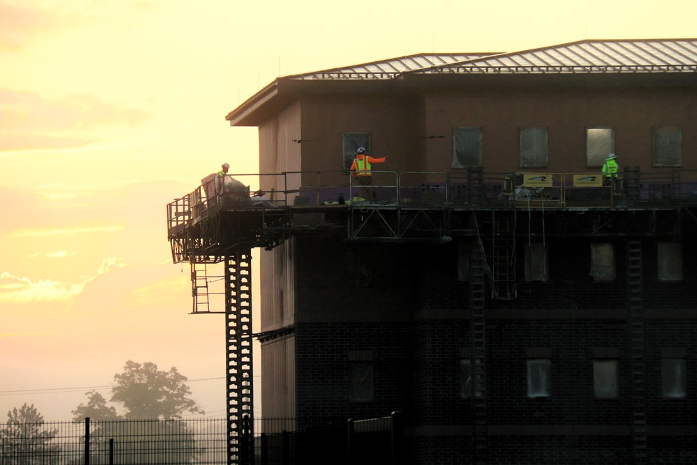 September 2025 construction operations of East Barracks Project at Fort McCoy