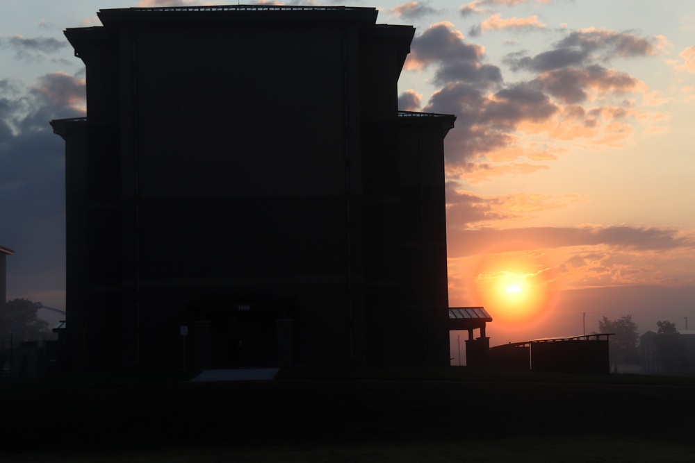 Fort McCoy's news South Barracks at sunrise