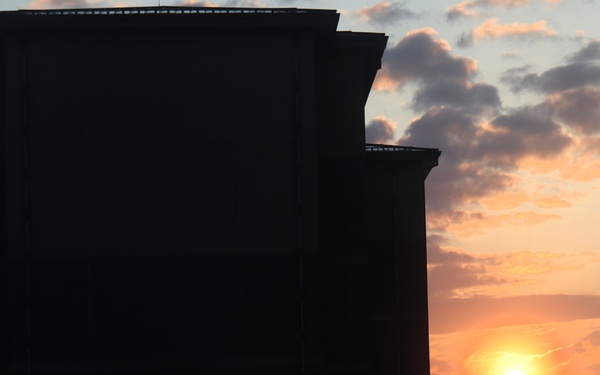 Fort McCoy's news South Barracks at sunrise